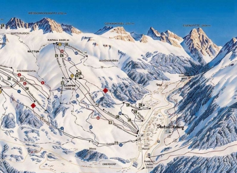 Ski resort Arlberg (Austria)
