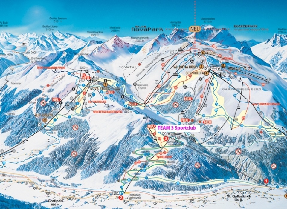Ski resort Silvretta Nova-Montafon (Austria)