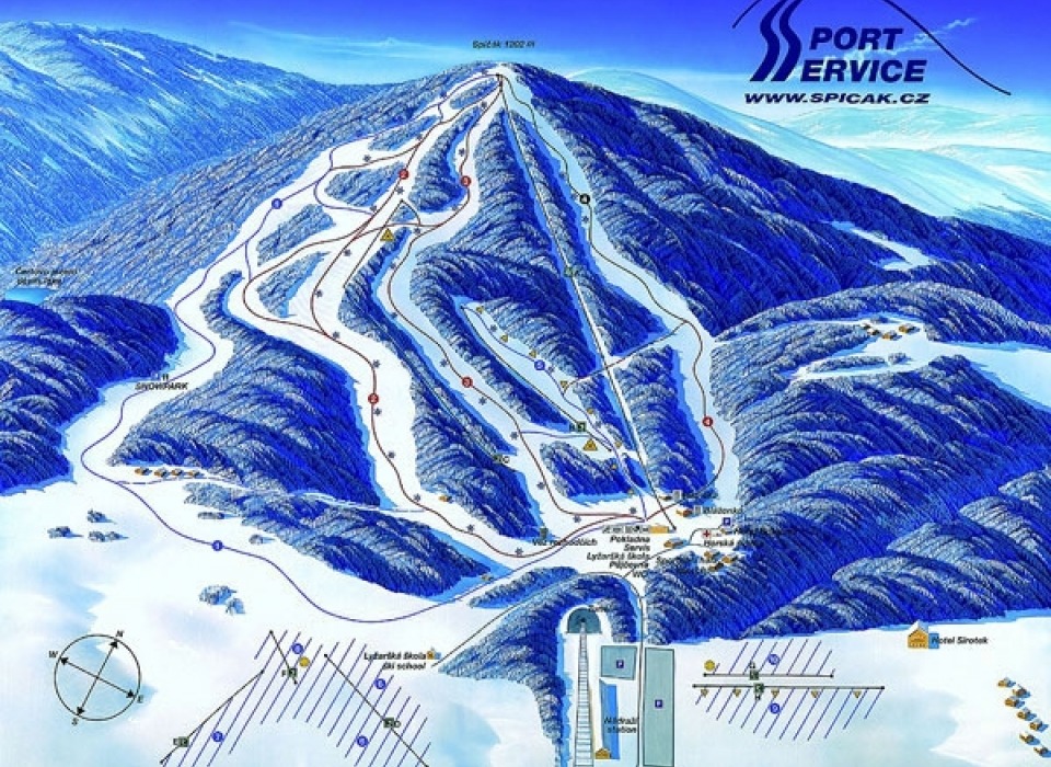 Ski area Špičák Šumava (Czechia)